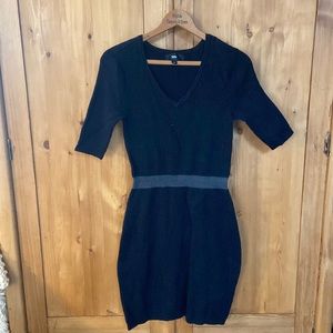 Mossimo women’s black and gray sweater midi dress, size medium